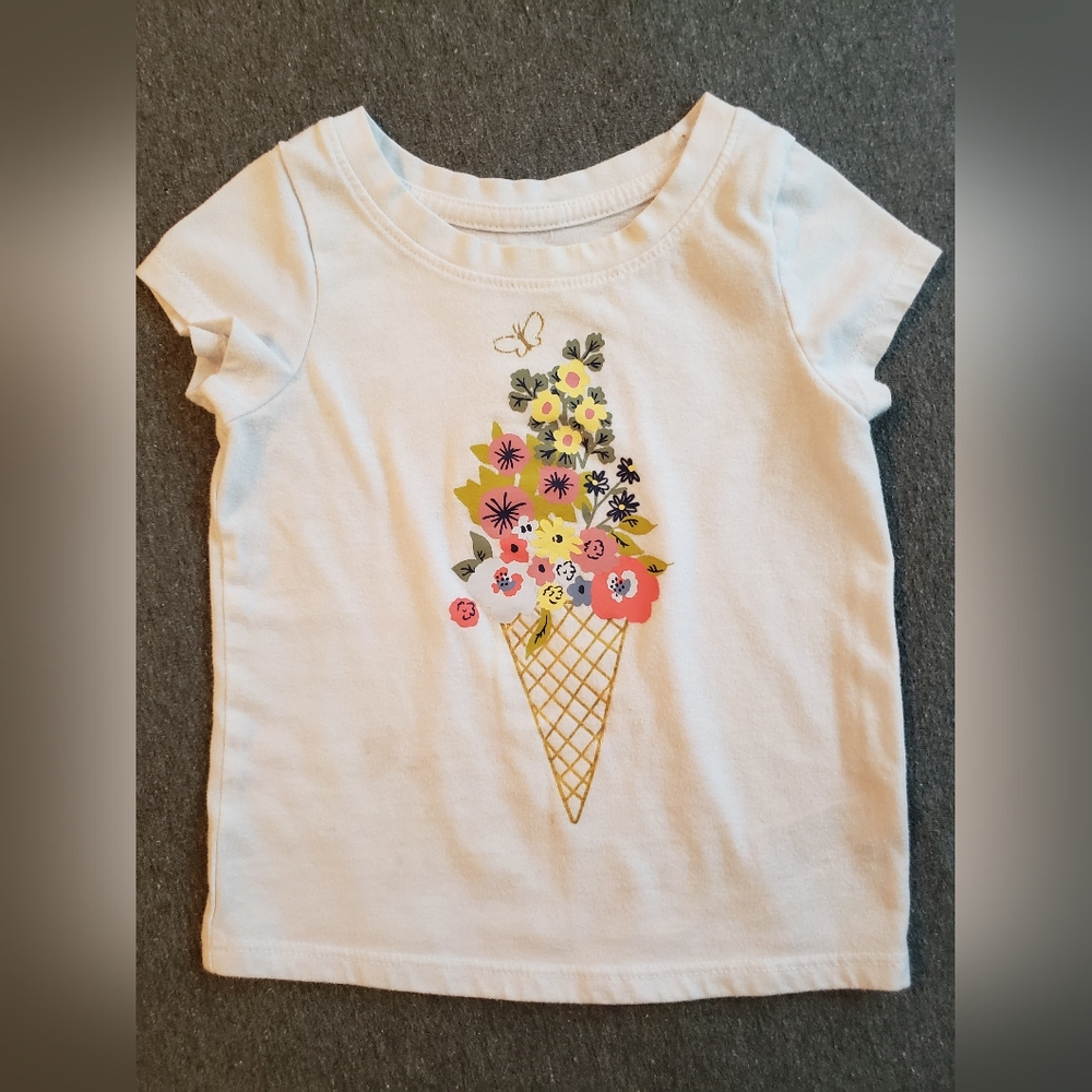Cat and Jack, 2T girls/non-binary, white t-shirt